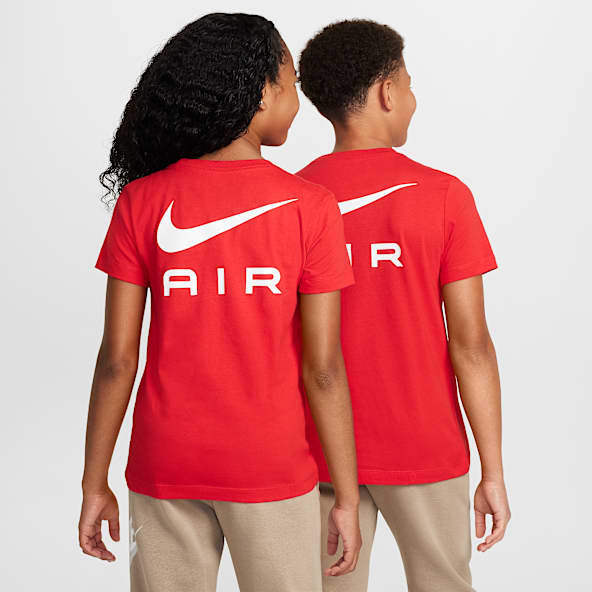 Kids Red Tops T Shirts. Nike